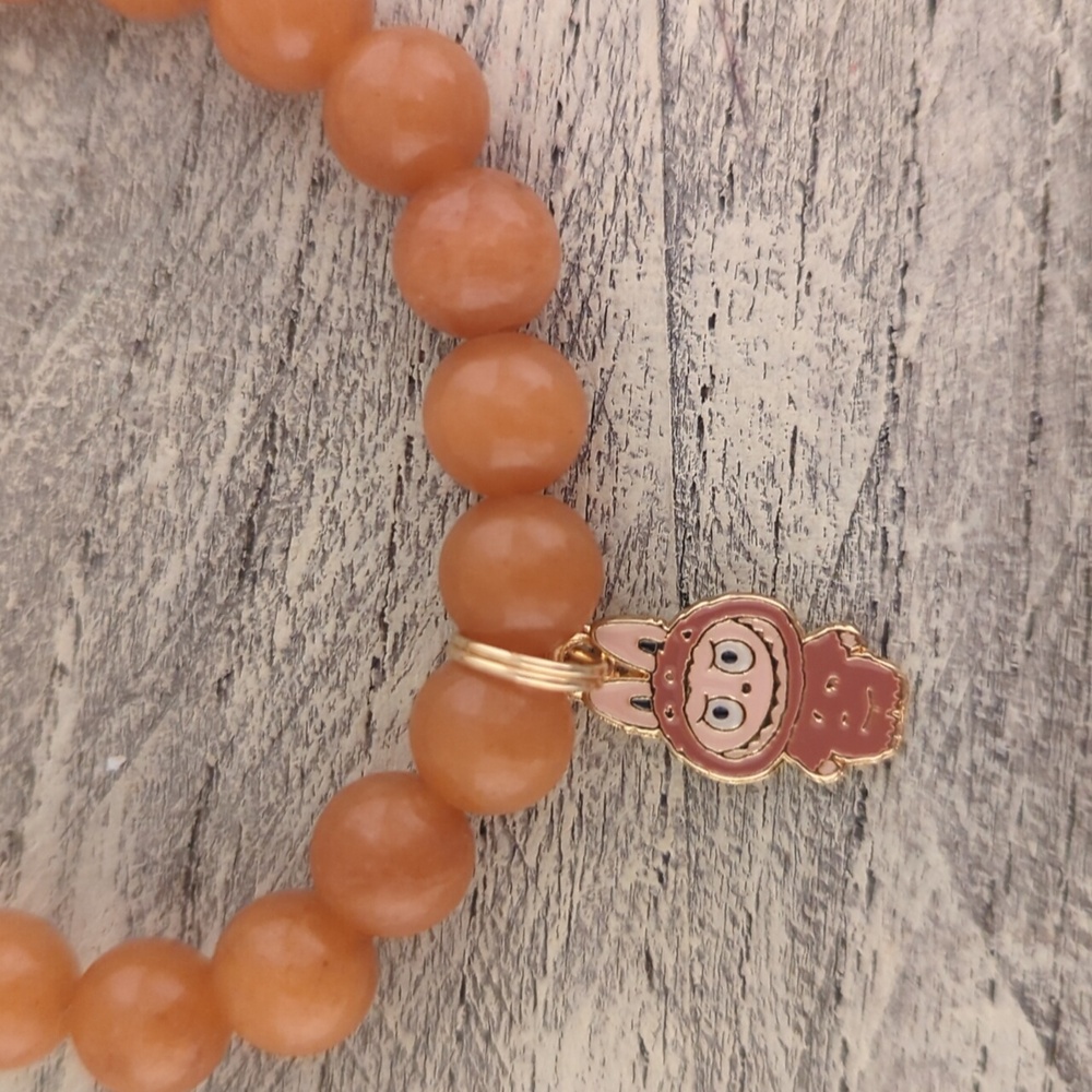 Labubu Beaded Bracelet With Charm